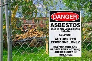 Asbestos exposure typically occurs when the substance is disturbed.