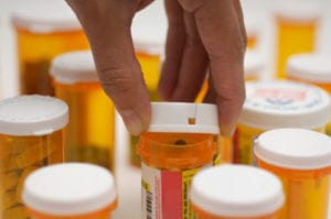 Bottles of New Jersey prescription drugs known to cause side effects