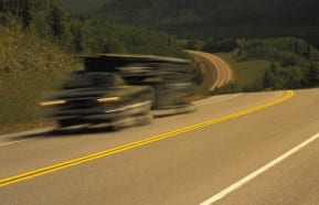 A speeding truck just before a New Jersey truck accident