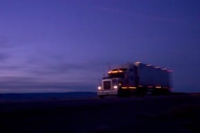 A tractor trailor before a wreck caused by New Jersey trucking company negligence
