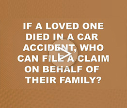 Image from Davis Saperstein & Salomon, P.C. FAQ video titled If a loved one died in a car accident, who can file a claim on behalf of their family?