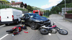 motorcycle accident with a black car in New Jersey