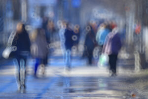 someone with blurry vision due to macular degeneration