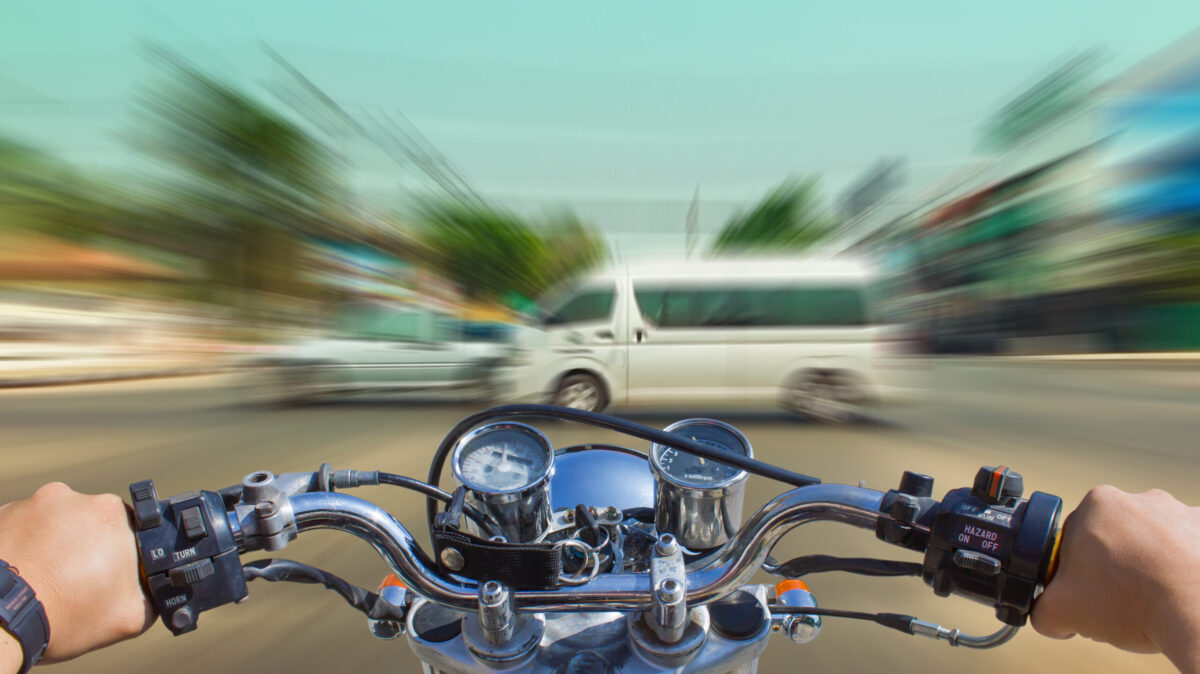 motorcyclist entering a NJ intersection