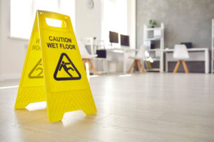 Caution wet floor sign