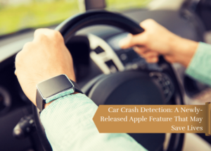 Man driving while wearing a smartwatch