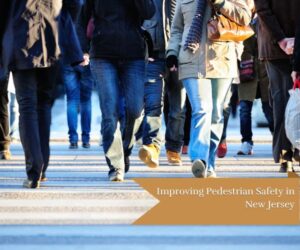 pedestrians crossing the street