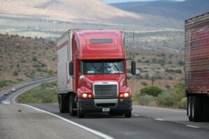 Truck on the road