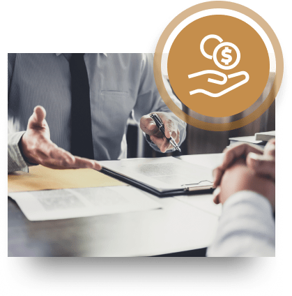 Image of a man presenting documents to the other man