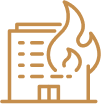 Building on fire icon