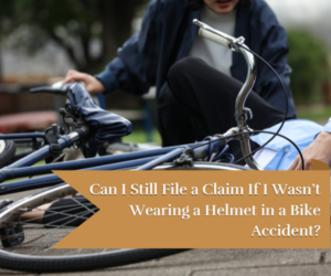 a bicycle accident on a highway and the driver is not wearing a helmet