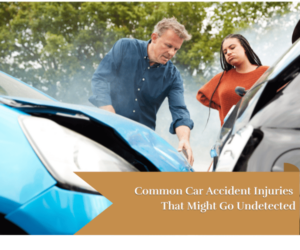 auto car accident with people looking