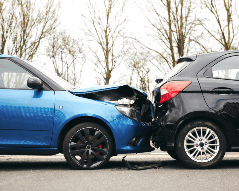 car rear-ended by another car
